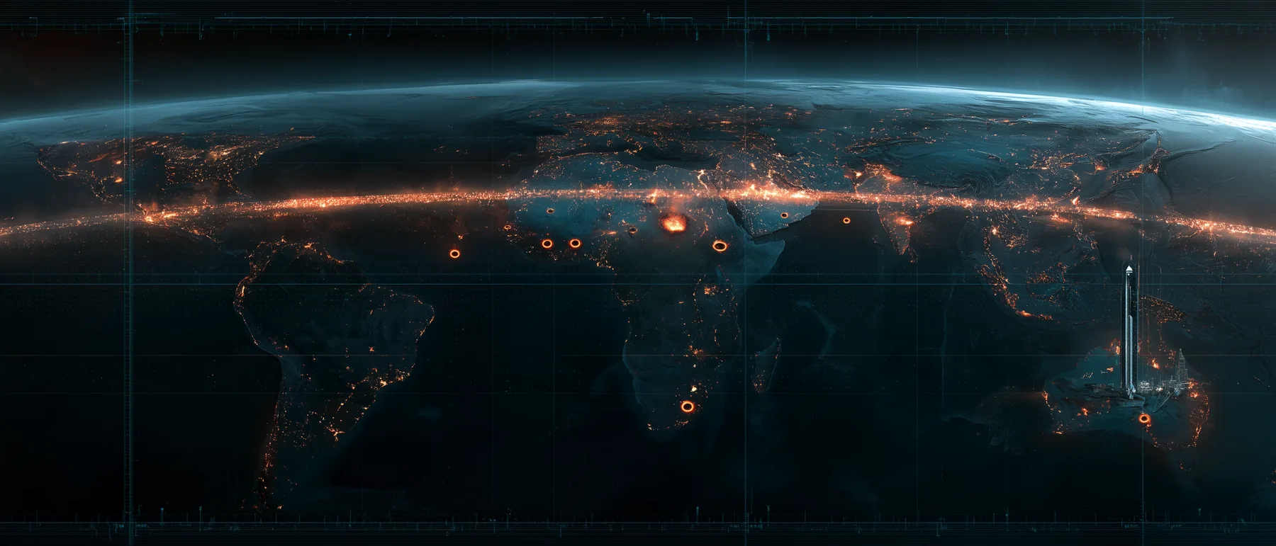 The debris belt as a tactical map, from the Atlantic to the Pacific