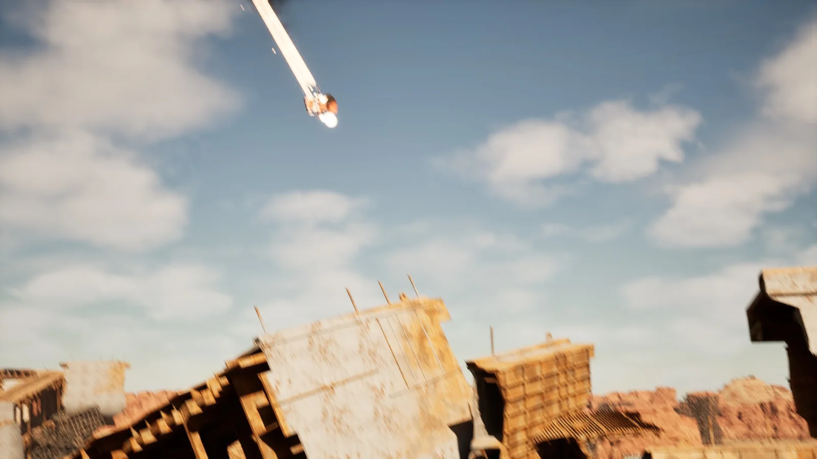 In-game: a fragment comes down